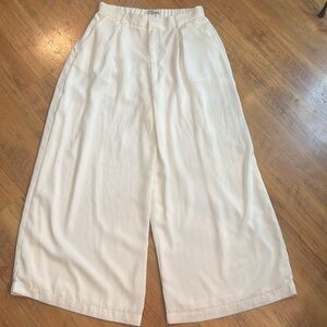 Tronjori Palazzo Pants Wideleg Summer White Pants Sz L